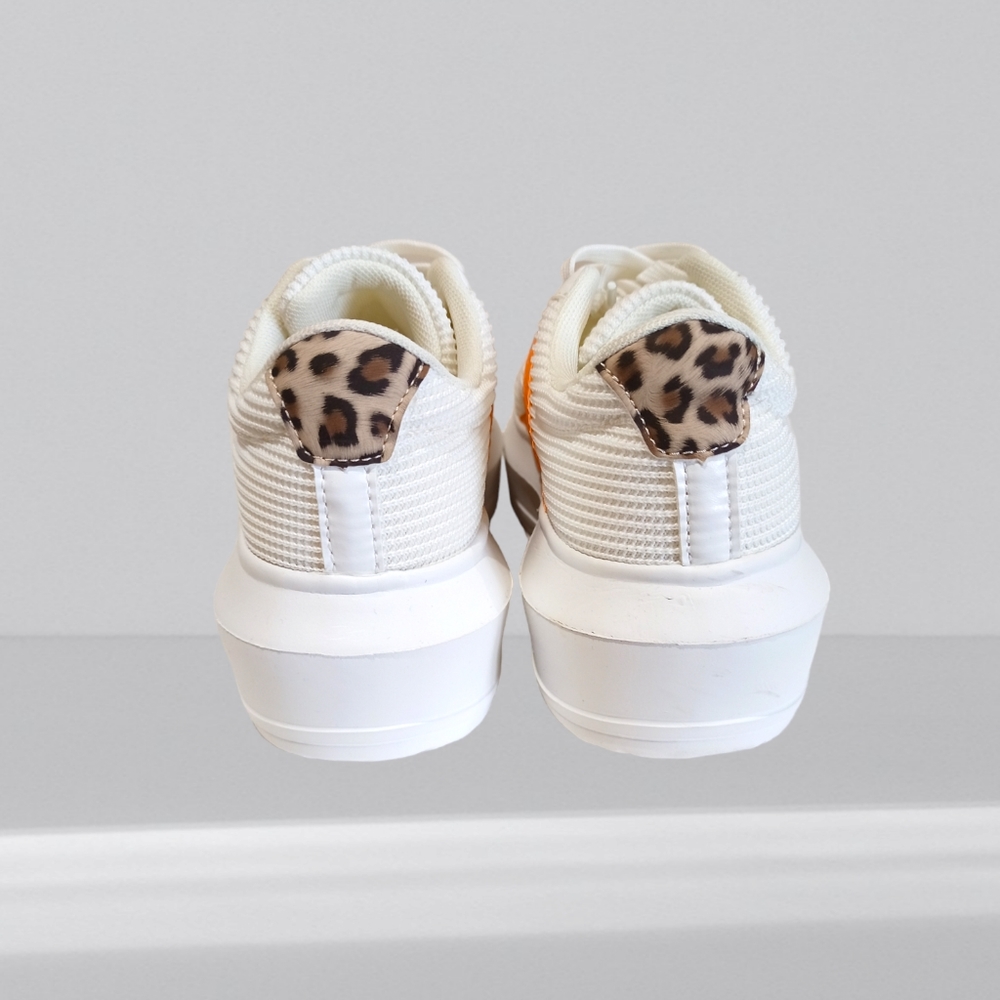 NEW 💐 Cuccoo Leopard Detail Color Block Platform Skate Shoes - Picture 7 of 16